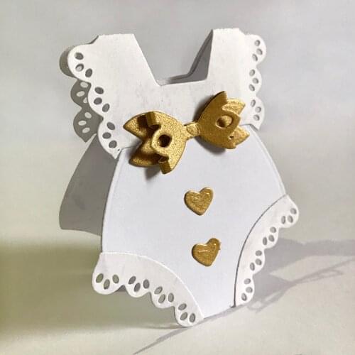 Miss Vintage Baby Bodysuit Decoration Metal Cutting Dies Stencils Clothes Scrapbooking Photo Album Embossing DIY Paper Cards