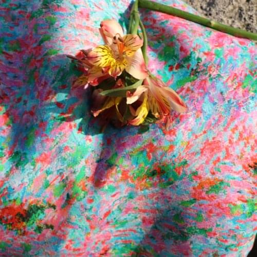 Monet High Quality Natural Pure Ramie Linens Cloth Fabric Summer Thin Chinese Style Robe Dress Tissu Diy Sewing