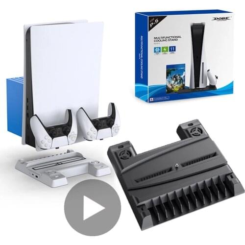 Cooling Fan For Sony PS5 Play Station Playstation PS 5 Game Console Controller Charging Stand Holder Cooler Control Accessories