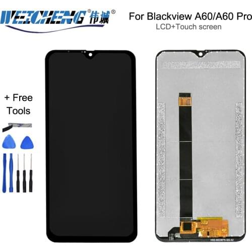 New Original LCD Display + Touch Screen For Blackview A60 Digitizer Assembly Replacement Parts for blackview a60 pro lcd sensor