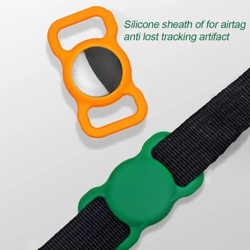 For Apple Airtag Dog Collar Cat Pet Silicone Protective Case Compatible with Apple Airtags Pet Dog Cat Collar