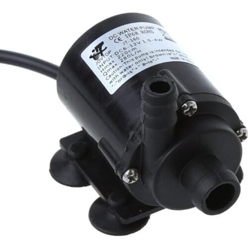 DC 12V Solar Power Hot Circulation Water Pump Brushless Motor Aquarium Pond Submersible 200L/H