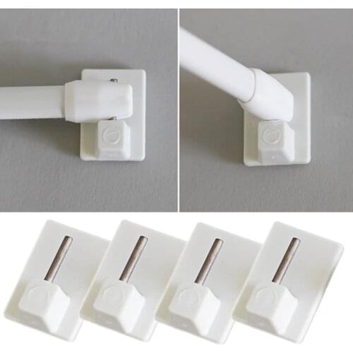 Self-adhesive Wall Hook Storage Hooks Kitchen Bathroom Hook Curtain Buckle Curtain Hooks Buckle Accessories 4PCS/Set