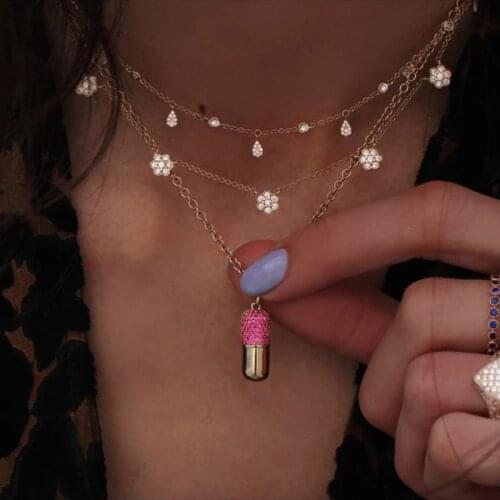 Sprking new fashion beautiful jewelry 925 sterling silver daisy flower charm link chain choker necklace 925 trendy jewelry