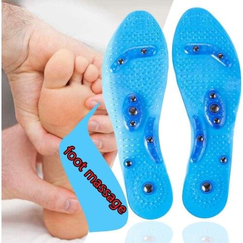 Men And Women Insole Foot Magnetic Therapy Care Insole Sports Fitness Loss Support Weight Insoles Running Massage M3M1
