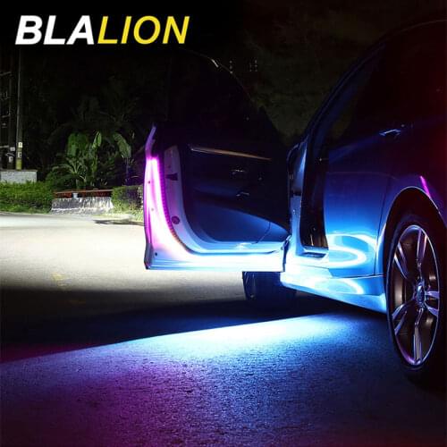 Car Door Led Light Strip RGB Colorful Welcome Lamp Car Styling Auto Strobe Flashing Ambient Light Anti Rear-end Collision Lamp