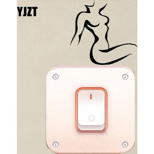 YJZT Girl Sexy Woman Naked Vinyl Light Switch Sticker Decor Home Wall Decal 8SS-2576