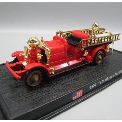 1/64 Scale 13CM Alloy Metal Diecast Classic 1924 ahrens fox Fire truck SUV Car Auto Model Toys F Children Kids Gifts Collection