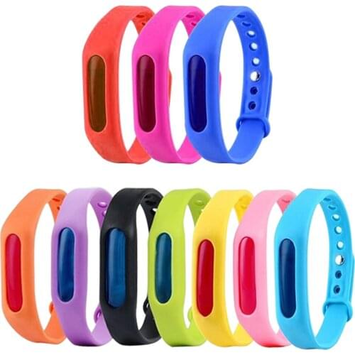 Behogar 10PCS Assorted Colors Natural Non-toxic Soft TPU Mosquito Insect Repellent Bracelets Wristbands for Kids Adults Indoor