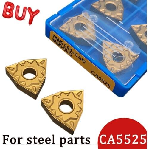 10pcs WNMG080404 HQ CA5525 100% Original Carbide Insert High Quality WNMG CNC Blades Machining External Turning Tool For Steel