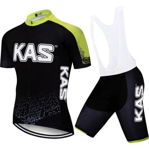2021 KAS BLACK Cycling Jersey Team Cycling Clothing Suits MTB Bib Shorts Set Men Bike Ropa Ciclismo Sportswear 20D Gel