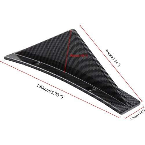 2021 Suitable For Triangular Wind Blade Carbon Fiber Chassis Lip Rear Bumper Spoiler
