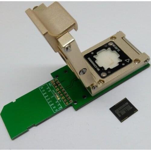 EMCP_12x16 SD adapter,a tool for data recovery from dead mobile phone,BGA162 BGA186 socket,aluminium alloy,clamshell