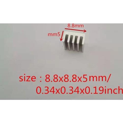 50pcs Computer Cooler Radiator Aluminum Heatsink Heat sink for Electronic Chip Heat dissipation Cooling Pads 8.8*8.8*5mm