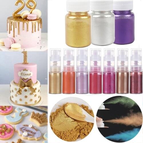 5/15/30g Edible Glitter Cake Decoration Powder Mousse Cake Macaron Chocolate Flash Powder Silver Pearl Powder Baking Color Dust