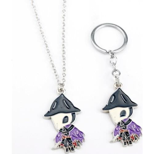 Game Bloodborne Keychain For Men PS4 Key Chain Crow Hunter Metal Pendant Necklace Car Key Holder Figure Charms Jewelry Gift