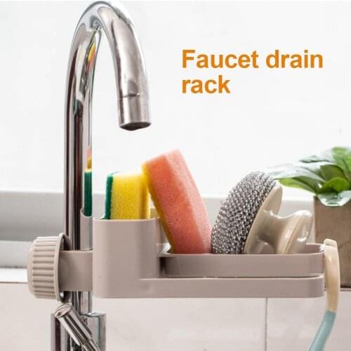 Kitchen Water Tap Faucet Draining Storage Shelf Sink Soap Sponge Rag Dishcloth Clip Holder Rack Bathroom Soap Holders Shelves