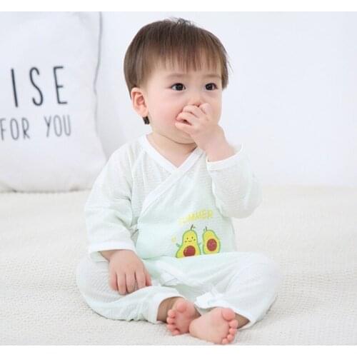 0-12MonthsThin newborn pajamas Baby Rompers Newborn Girls&Boys Combed cotton Infant Clothing Pajamas Overalls