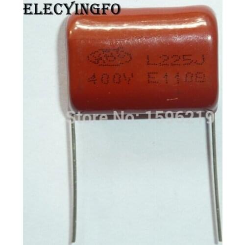 10pcs CBB capacitor 225 400V 225J 2.2uF 2200nF P26 CL21 Metallized Polypropylene Film Capacitor