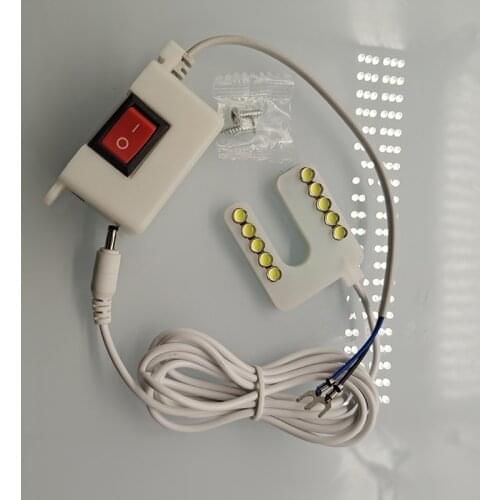 220V 6 LED Tipo U Lamp Sewing Machine Light With Magnetic Mounting Base Switch