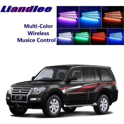 LiandLee Car Interior Floor Decorative Atmosphere Seats Accent Ambient Neon light For Mitsubishi Pajero MK3 1996~2006