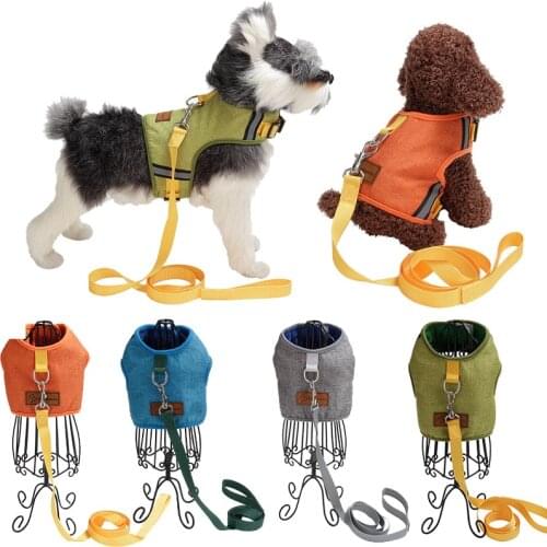 Hot Pet Vest Chest Strap Comfortable Vest Harness and Leash Set Adjustable Rope Leash Pet Supplies For Dog Cat