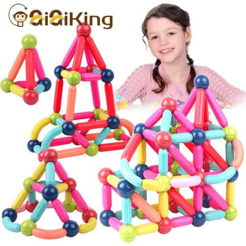 36-144Pcs Big Size Magnetic Stick Building Blocks game magnets children Set Kids Magnets for children Magnetic Toy Bricks