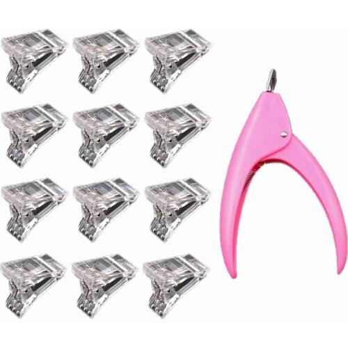 Nail Tips Clip Reusable Fix Fake Nails ABS Quick Building Extension Clamp for Beauty