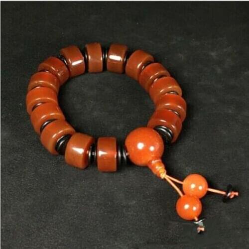 Natural red agate prayer beads Bracelet adjustable Elastic force bracelet
