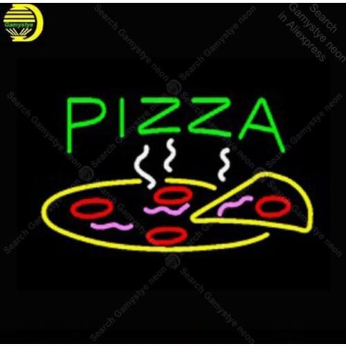 Neon Sign Pizza Slice OPEN Neon Bulb sign Arcade handcraft Beer Bar Restaurant Business Display Decorate vintage neon light