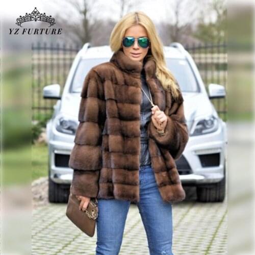 New Natural Real Mink Fur Coat Women Short Real Mink Fur Jacket Side zipper Women Winter Ladies Real Fur Coat Casual
