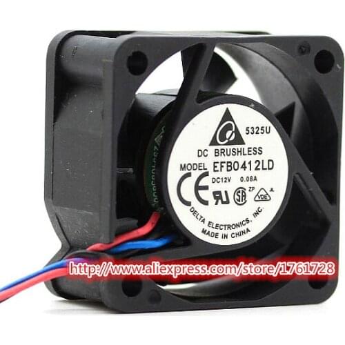 Brand new and original 40*40*20mm 4cm exchanger fan EFB0412LD 12V 0.08A low noise 3wires