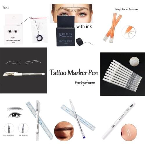 Wholesale Microblading MAPPING STRING Pre-Inked Eyebrow Marker Thread Tattoo Brows Point 10m Inked Tattoo PMU String for Mapping