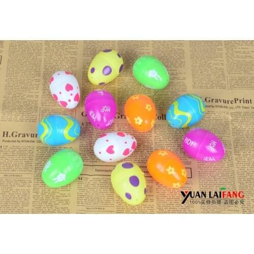Opening Easter eggs ball color Easter egg shell twist hollow game ball 4.3*5.8cm