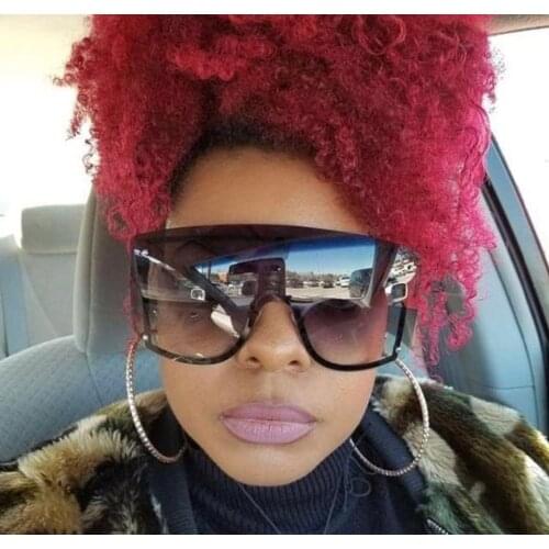 Vintage Retro Shield Visor Mask Sunglasses Women Men 2019 Oversized Windproof Glasses One Peice Big Frame Goggles Sun Glasses NX