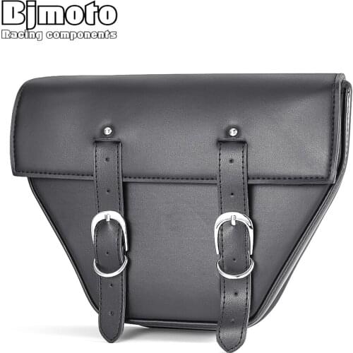 Universal Motorcycle Saddlebag PU Luggage Tool Storage Bag For Cafe Racer Fit Honda Yamaha Saddle bags