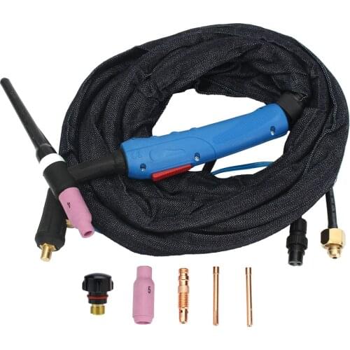 WP-17F 12Foot Air-Cool Tig Welding Torch Kit Complete Flexible Head Body Collet