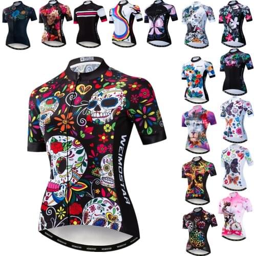 Women Cycling Jerseys Summer Short Sleeve Bicycle Shirts Breathable Mountain Bicycle Clothes Maillot Ciclismo Bicycle Tops