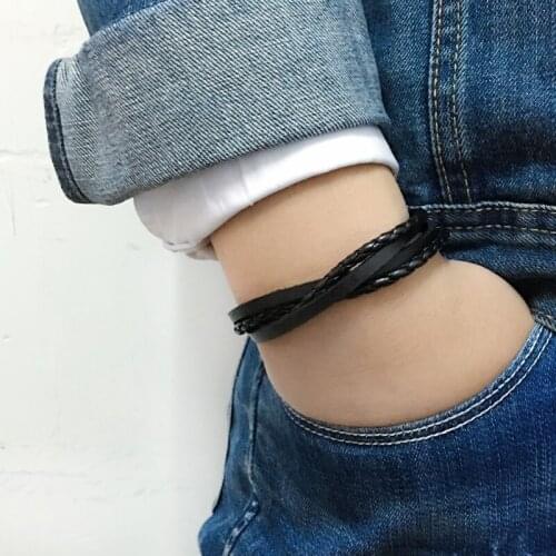 ZotatBele fashion 6pcs/lot handmade wrap braided genuine leather bracelet with Hemp rope for man & women SF32