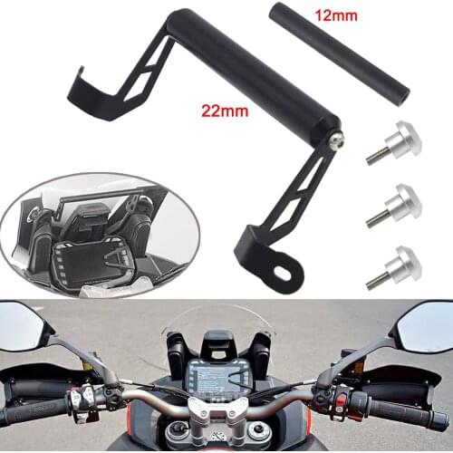 12MM / 22MM Navigation Bracket Stand For DUCATI MULTISTRADA ENDURO MULTISTRADA 1200 950 1200S 2015 2016 2017 Adapter Holder