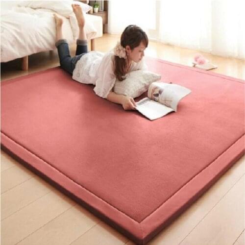 2 meters wide 8 size Coral fleece crawling mat Childrens tea table full shop manual bedroom living room carpet mat
