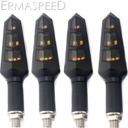 2 Pair Universal Signal Light Motorcycle Flasher 12v Cafe Racer ATV Indicator Lights LED Turn Signals for Honda Yamaha Suzuki