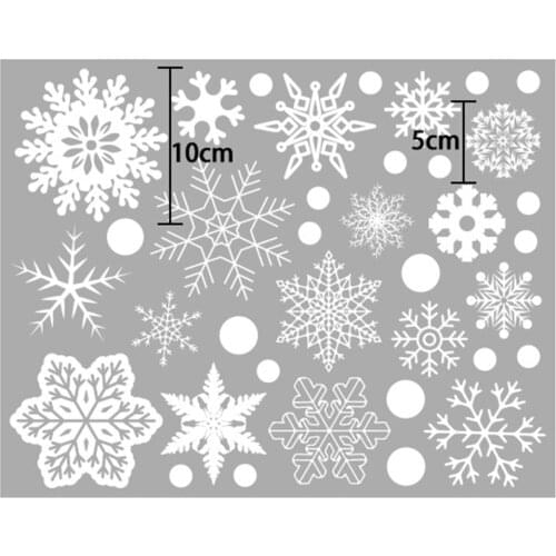 27Pcs/Lot Christmas Snowflake Window Sticker Winter Wall Stickers Kids Room Christmas Decorations for Home New Year Stickers