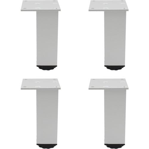 4Pack Adjustable Furniture Leg,Aluminum Alloy Support Feet Heavy Duty Legs for Sofa Bed Desk TV Cabinet Couch Dresser Table 12cm