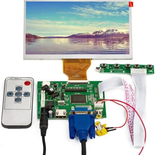 6.5"LCD monitor 800X480 display for car Reversing VGA AV 5-24v power supply with remote control for raspberry pie