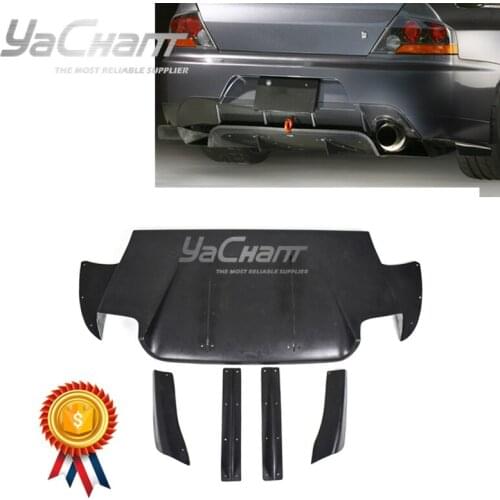Car-Styling Accessories Fiber Glass Rear Diffuser Fit F 2006-2007 Evolution 9 JDM VS Style Rear Diffuser with Side Fins