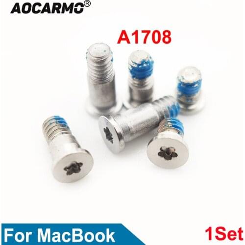 Aocarmo For MacBook A1708 1Set Bottom Screws Back Cover Screw Replacement Parts