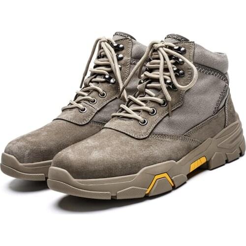 Plus Size Outdoor Winter Thermal Men Martin Boots Breathable Non-slip Wear-resistant Tactical Boots Climbing Hiking Sports Shoes