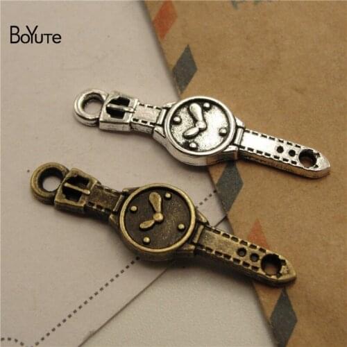 BoYuTe (100 Pieces/Lot) Metal Alloy 35*9MM Watch Pendant Charms Diy Hand Made Jewelry Accessories Wholesale