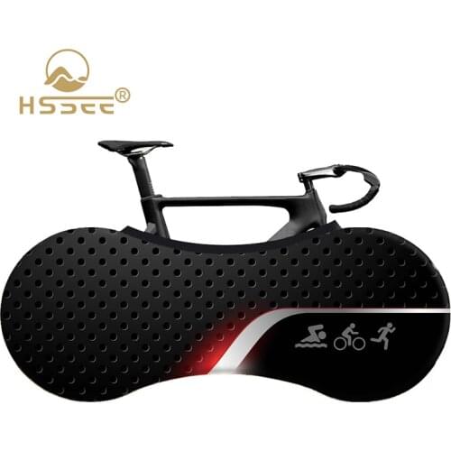 HSSEE 2020 MTB road bike cover high-quality elastic fabric 26 "-28" bicycle indoor dust cover genuine tire protection cover